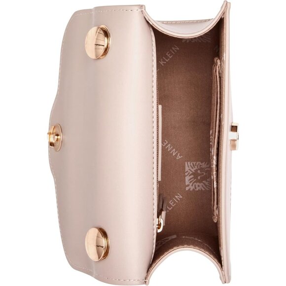 Elegant Women's Boxed Flap Crossbody Bag with Floral Applique & Card Case, Polye - Picture 3 of 5